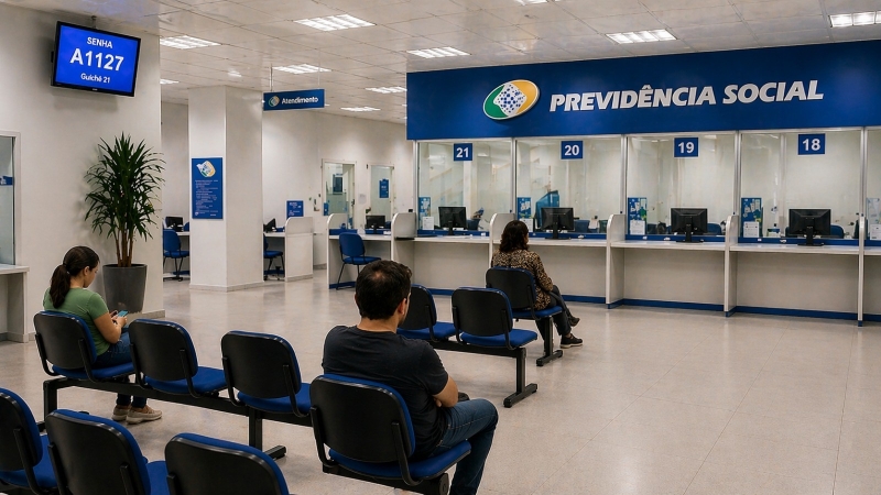 INSS reduz fila e bate recorde em 2026.